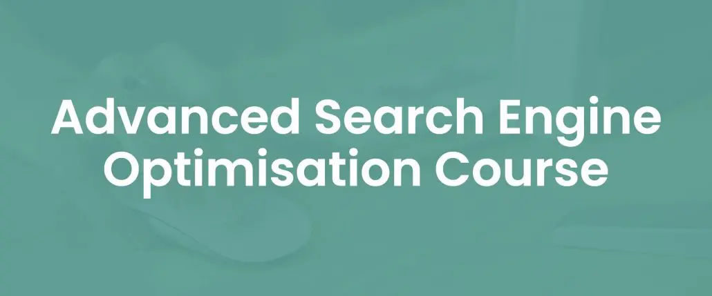 Advanced search engine optimisation course cover
